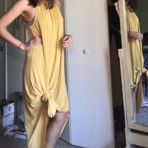 Yellow tie dress